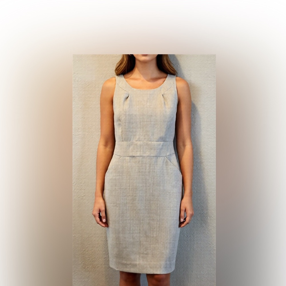J. Crew Sleeveless Gray Midi Dress